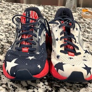 Brooks Women’s Lauch 8 Stars USA Sneakers - Navy, White, and Red